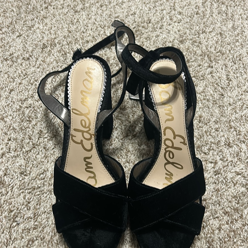 Sam Edelman Velvet Black Heels